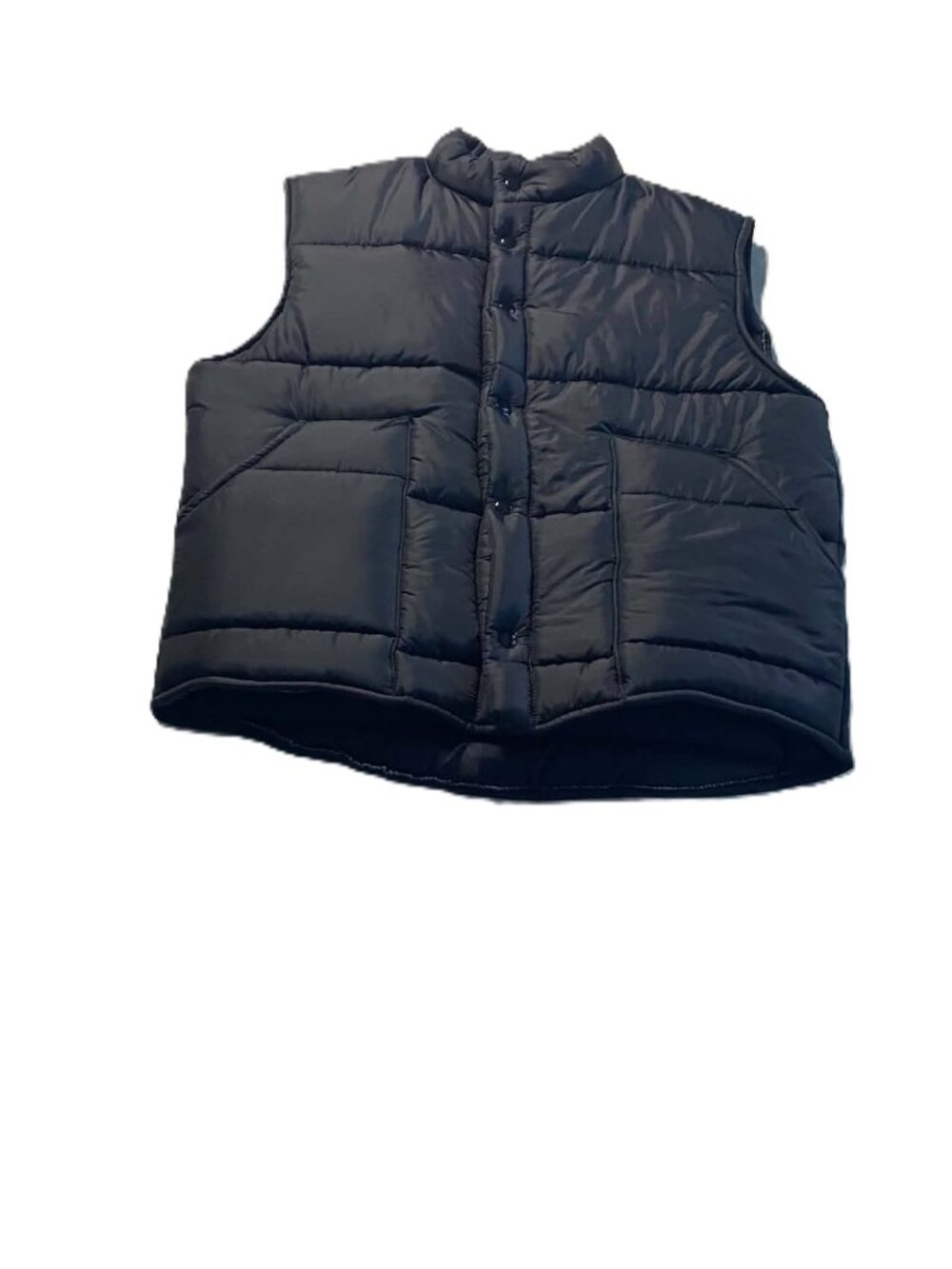 Vintage King Louie Pro Fit Puffer Vest Men's L Black Nylon USA Made